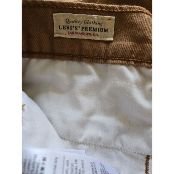 Womens Levis Waterless Brown Pleated W23 L30 Pockets EUC - Picture 14 of 16